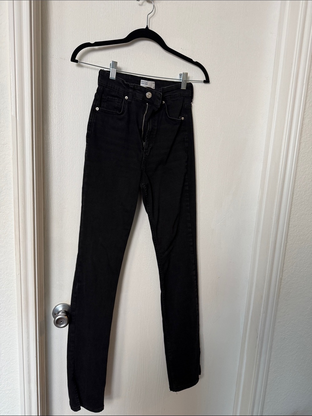 Black High-Rise Skinny Jeans - Unbranded